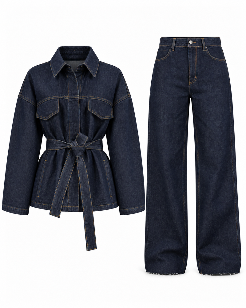 Casaco de Inspiração Street em Denim