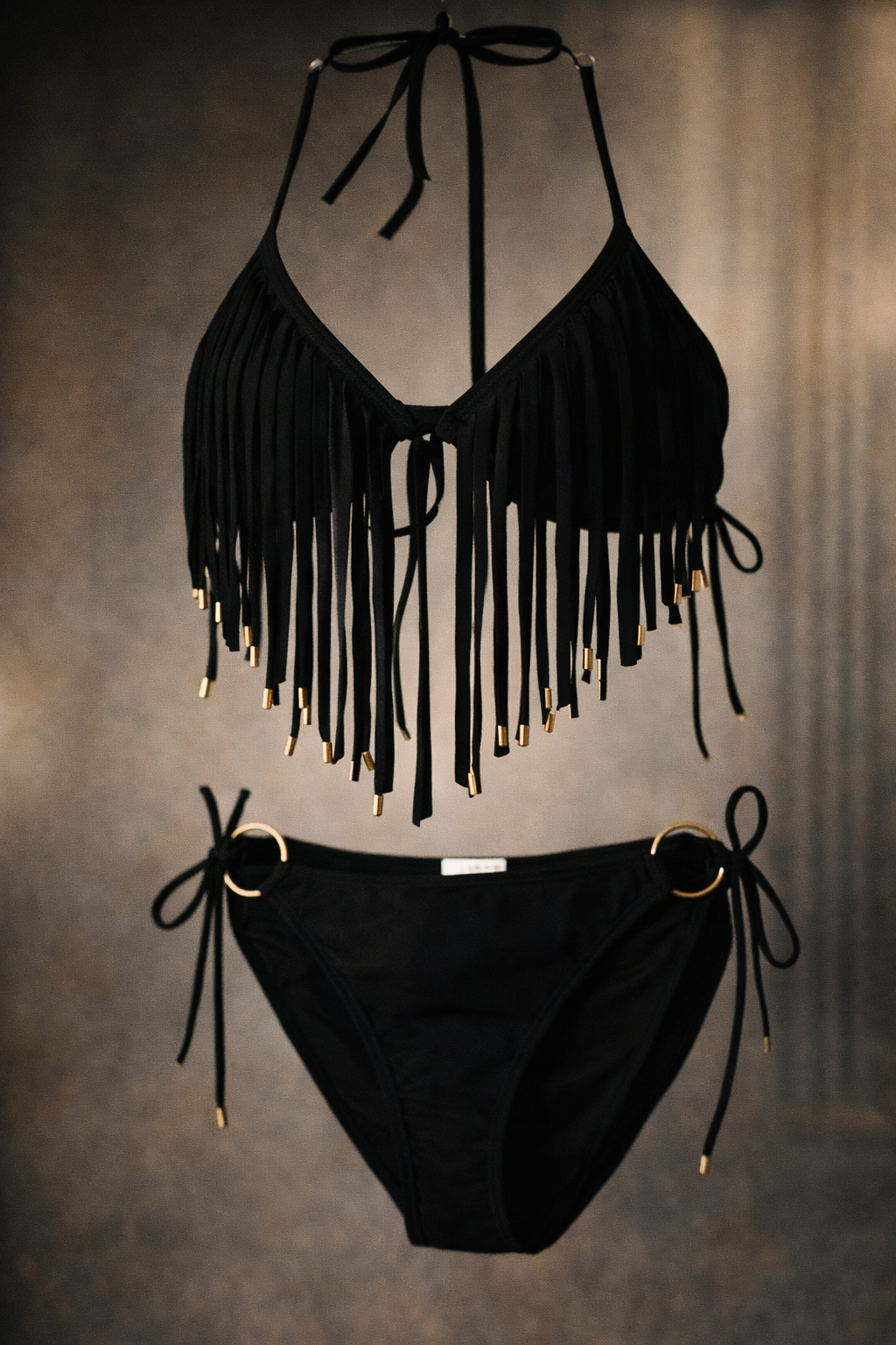 Tassel Bikini Swimsuit High-end Beaded Ringed Swimwear
