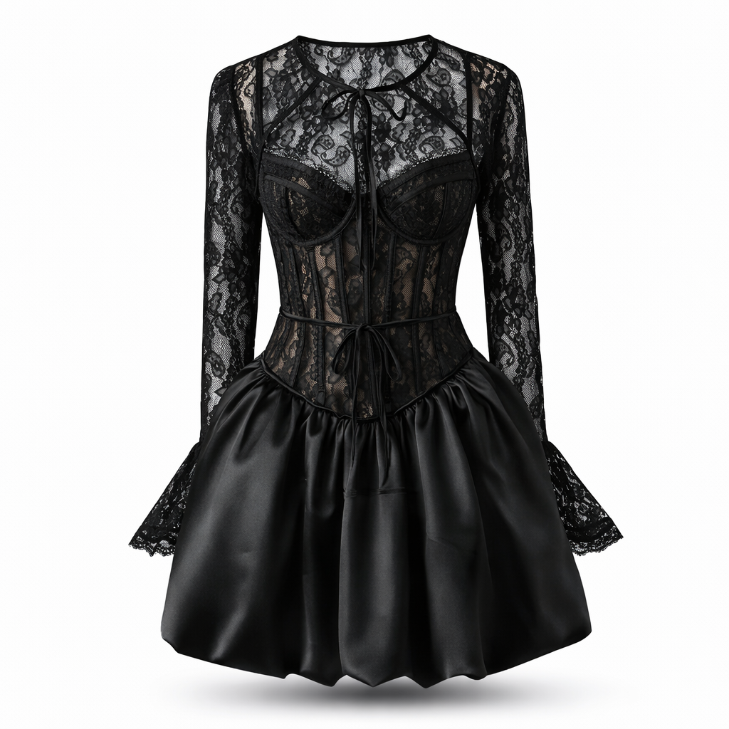 Lace Suspender Skirt Lace Strap Lace Cardigan Three-piece Set