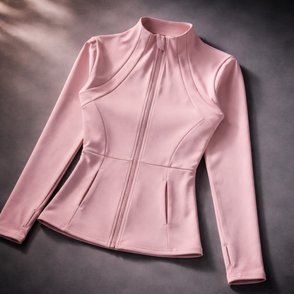 Autumn And Winter Professional Yoga Sports Coat Female Zipper Cardigan Suit