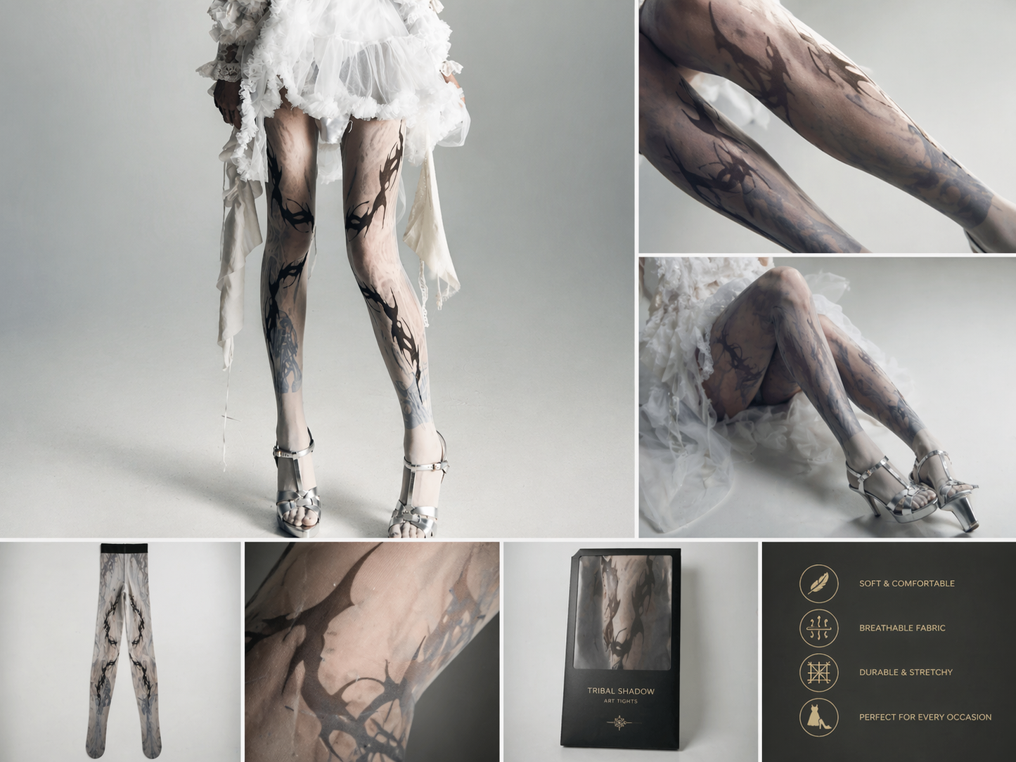 Velvet Sheer Tights – Statement Legwear