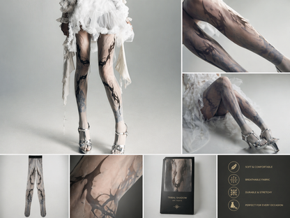 Velvet Sheer Tights – Statement Legwear