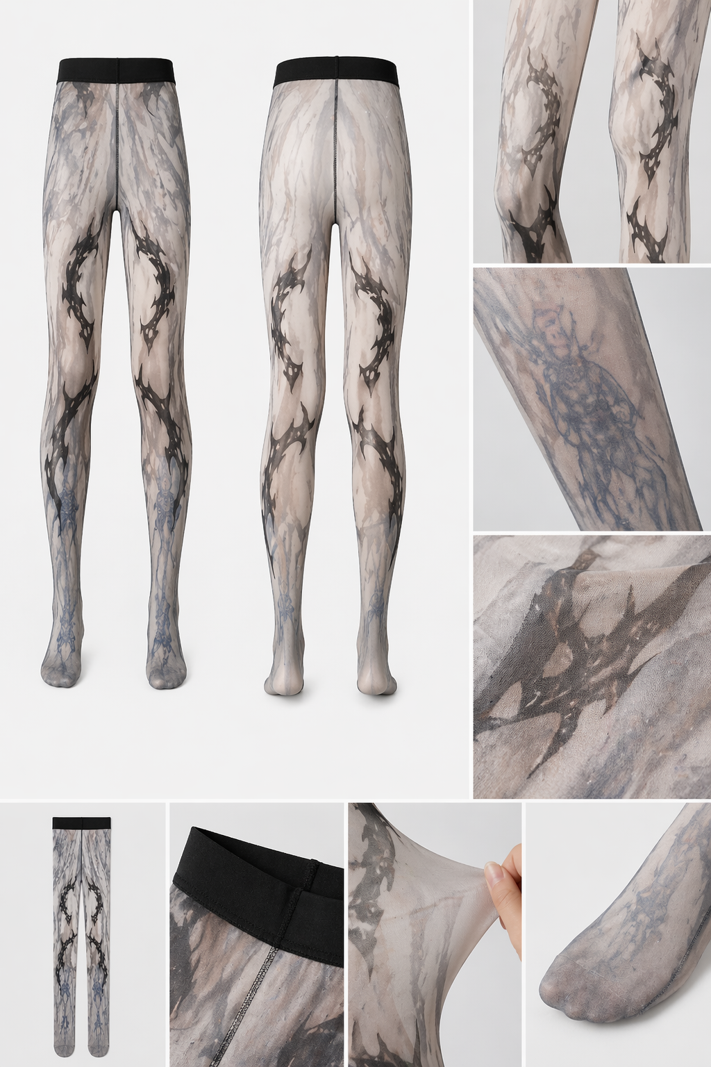 Velvet Sheer Tights – Statement Legwear