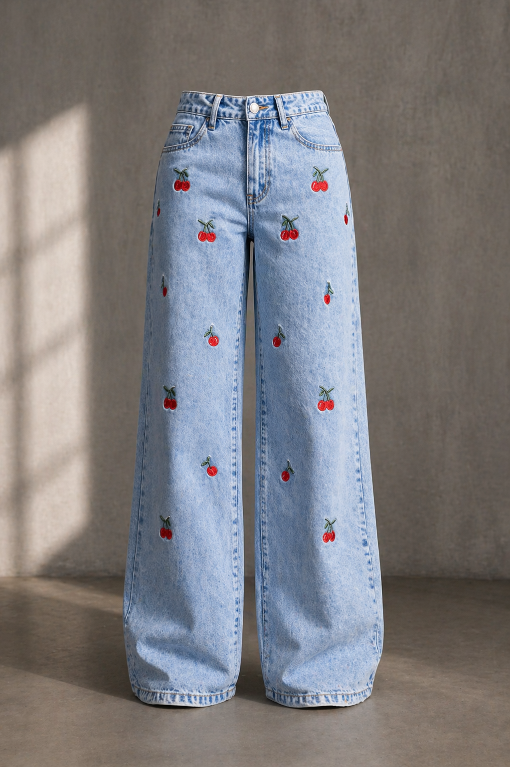 Loose Slimming Sense Of Design Wide Leg Mop Pants
