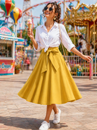 Women's Fashion European And American Style Plaid Skirt