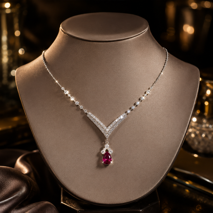 Blue Zirconia Necklace For Women