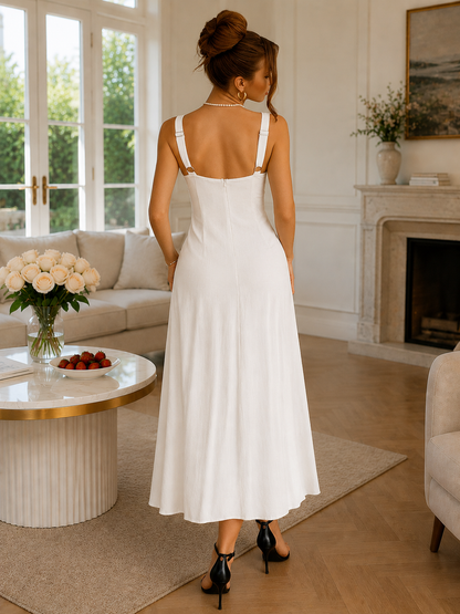European And American Leisure Vacation Style Seaside Atmosphere Sling Dress