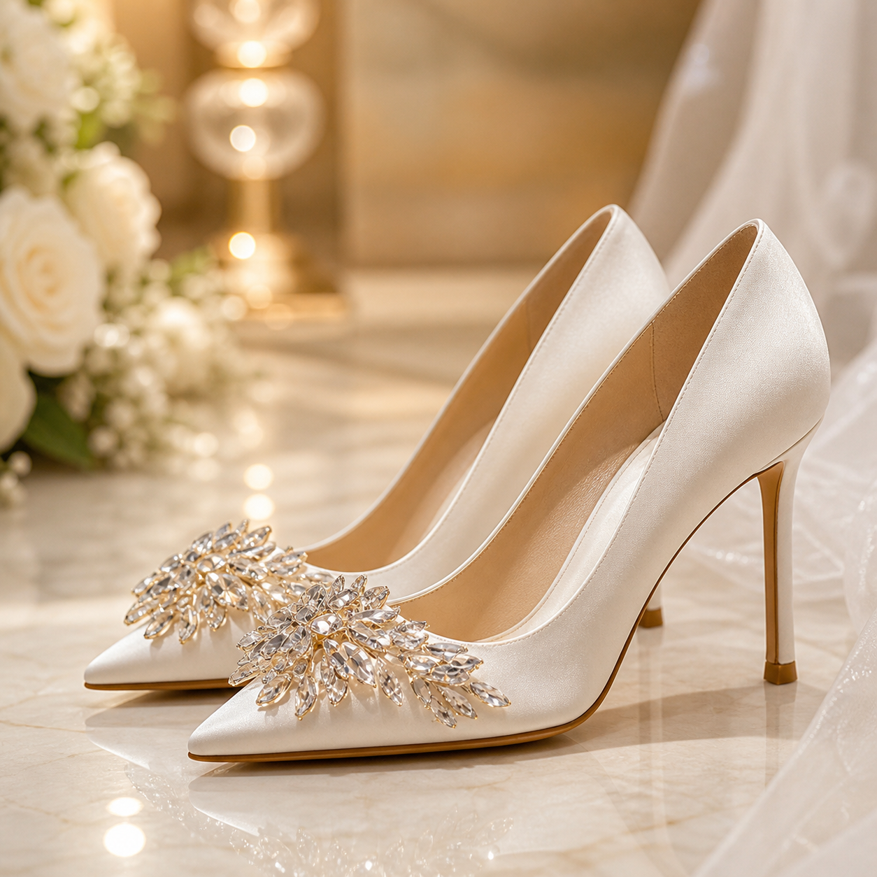 Red Wedding Shoes Female High Heels
