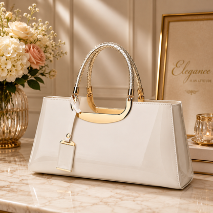 European And American Fashion Light Plastic Patent Leather Handbag