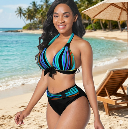 Digital Printed Swimsuit Split Bikini Swimsuit