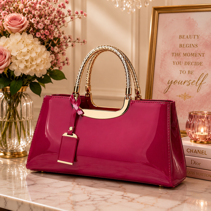 European And American Fashion Light Plastic Patent Leather Handbag