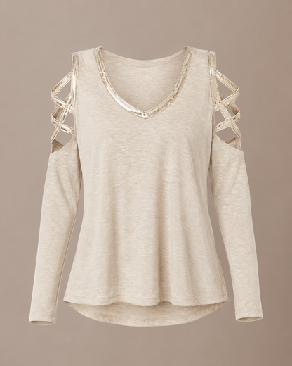 Fashion Ladies Sexy Round Neck Strapless Top