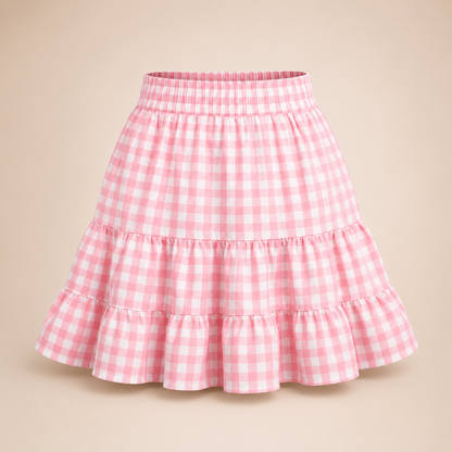 Women's Chaoyang Plaid Skirt High Waist