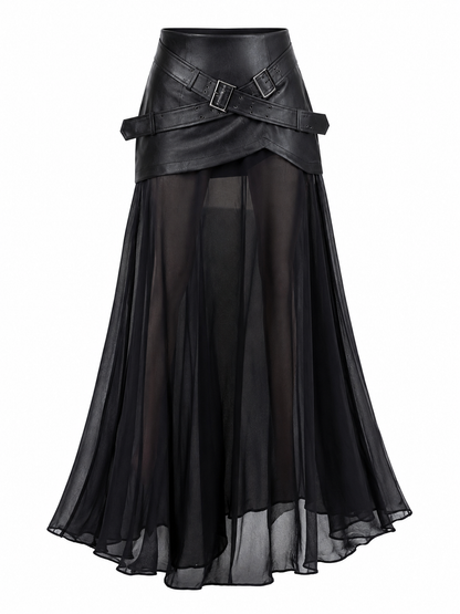 American Retro New Leather Skirt Slim Fit Slimming Sense Of Design