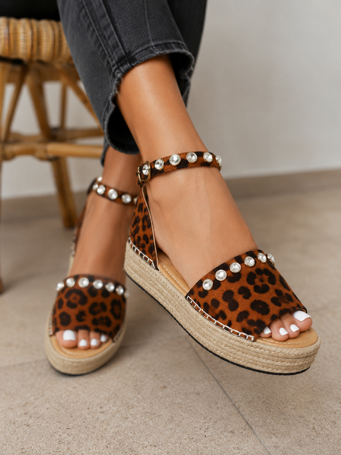 Zomersandalen Met Kleine Hak