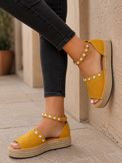 Zomersandalen Met Kleine Hak