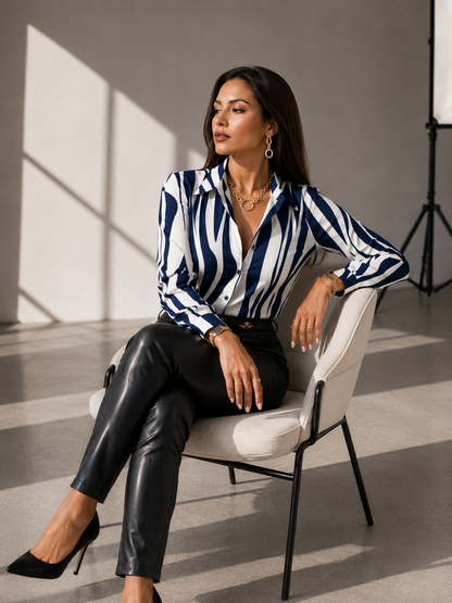 Luxury Printed Patchwork Blouse – Available in Multiple Colors & Stylish Designs