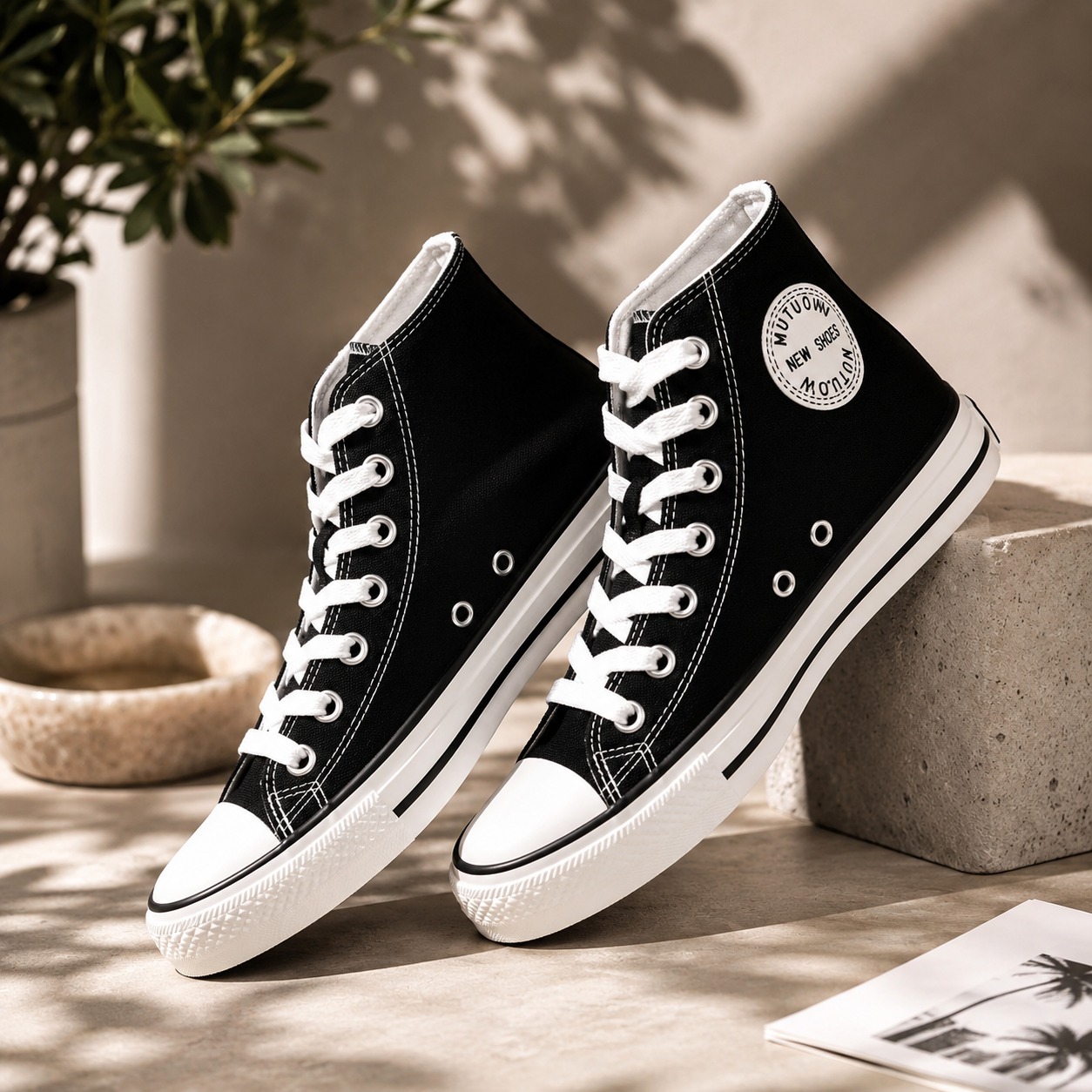 Women's Fashion High-top Canvas Shoes