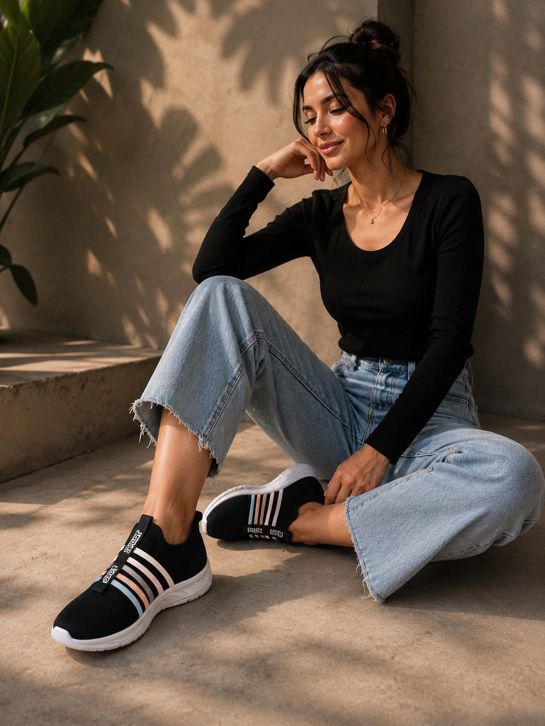 Breathable Flyknit Slip-On Casual Shoes