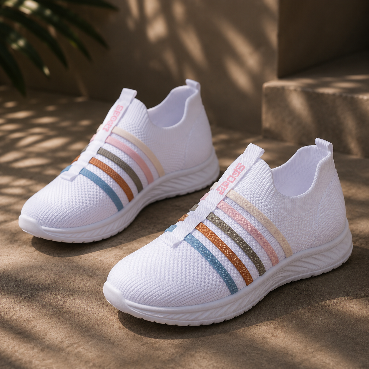 Breathable Flyknit Slip-On Casual Shoes