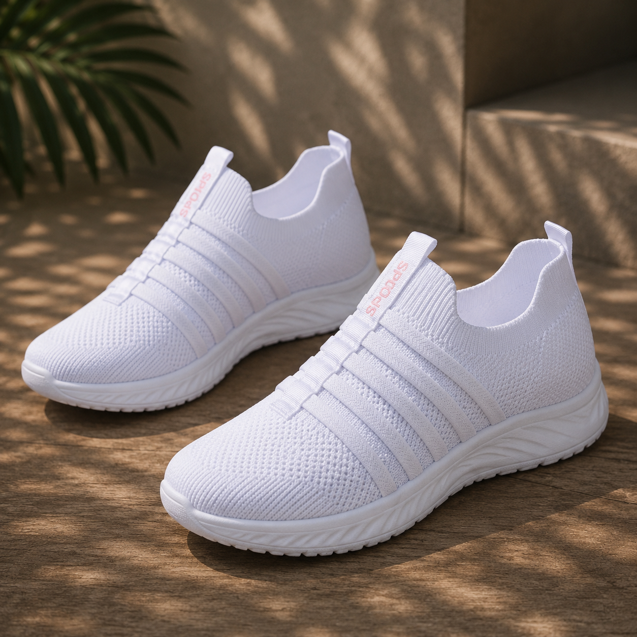 Breathable Flyknit Slip-On Casual Shoes