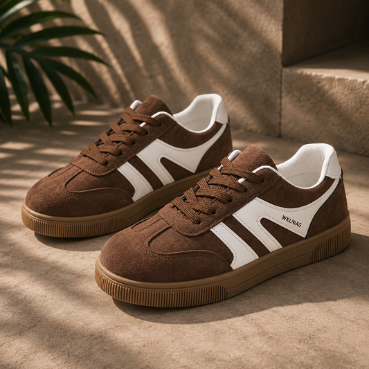 Women's Retro Casual Round-Toe Sports Fashion Flat-Soled Sneakers