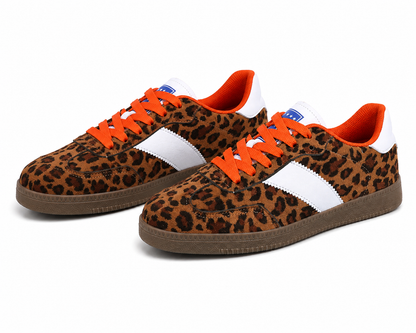 Leopard-print Casual Flat Sneakers