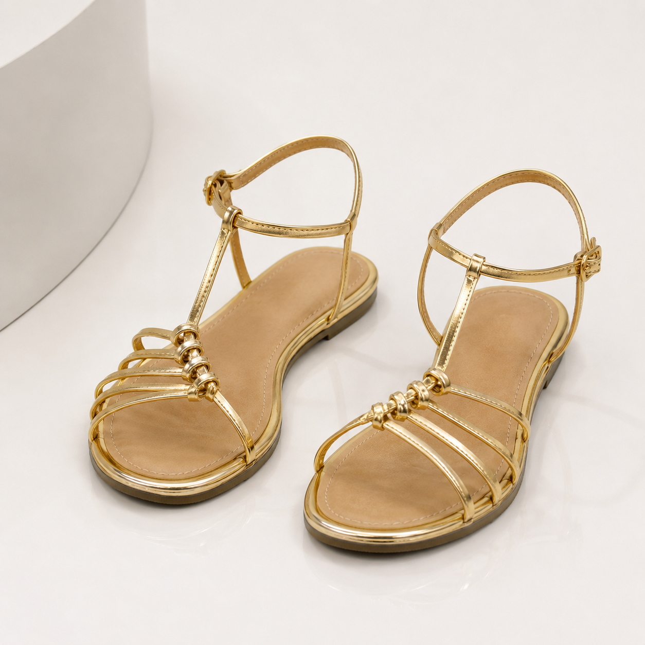 European And American Style Brown Square Toe Women's Sandals Simple Fashion