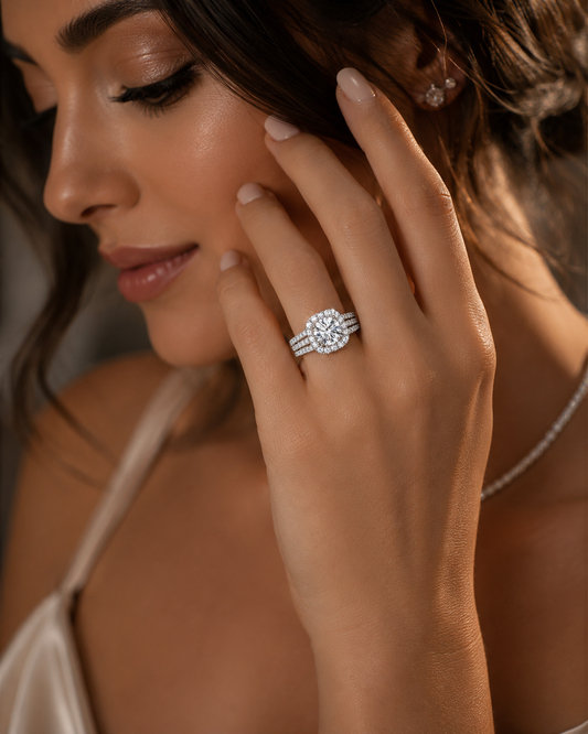 Fashion Full Diamond Zircon Copper Jewelry Wedding Rings