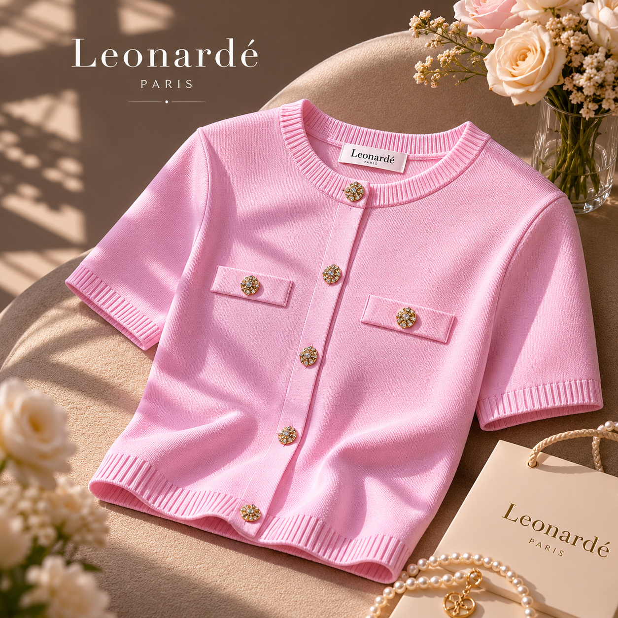 Short-sleeved Knitted Jacket Knitted Mini