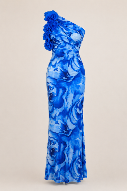 Women's Slim Sleeveless Three-dimensional Flower Dress