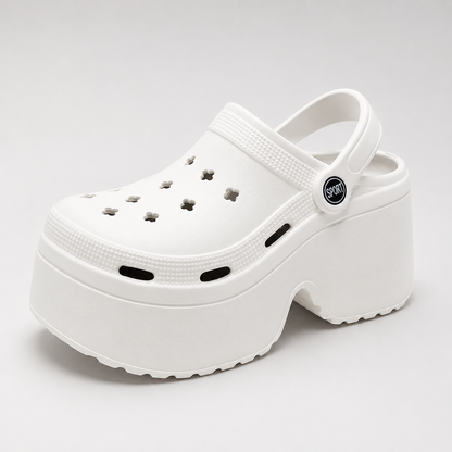 Trends High Heel Beach Outdoor Slippers For Women Platform Coros Shoes