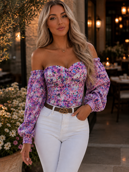 Women's Boho Print Short Sleeve Top