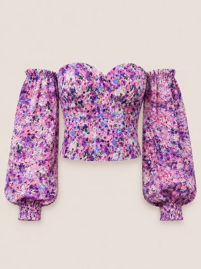 Women's Boho Print Short Sleeve Top