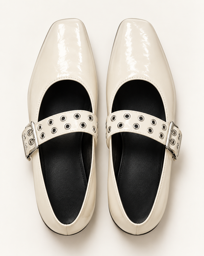 Eyelet Buckle Mary Jane Flats – product view 2