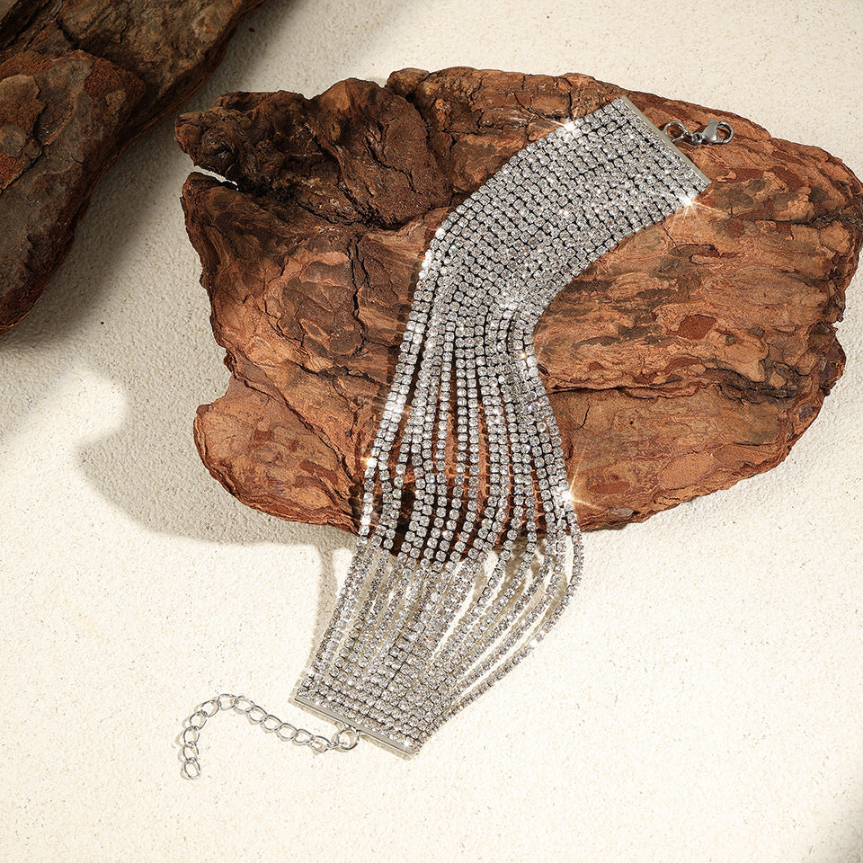 Fashion Grandeur Personality Multi-layer Rhinestone Chain Bracelet