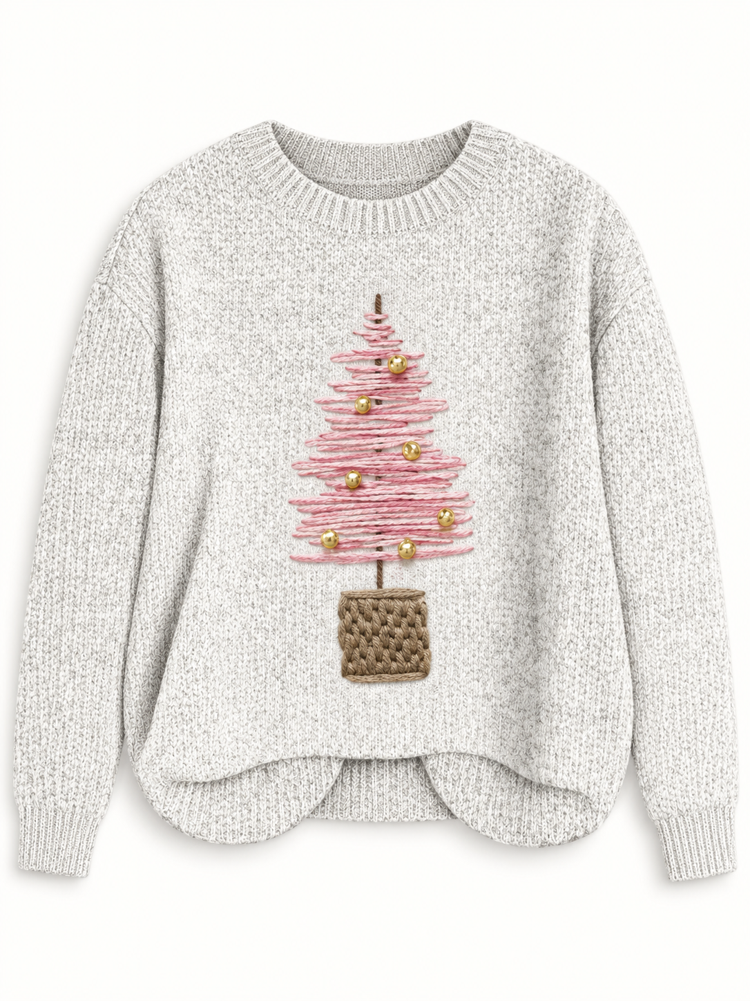 Printed Festive Crewneck Sweater