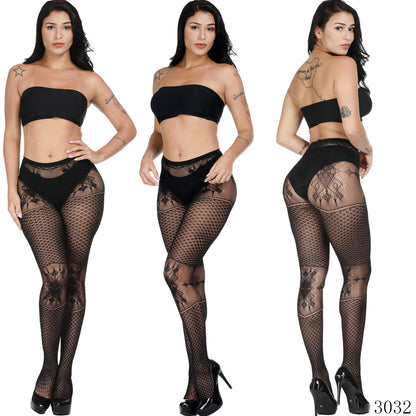 Women's Vintage Tattoo Lace Hollow Net Socks