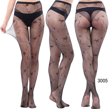 Women's Vintage Tattoo Lace Hollow Net Socks