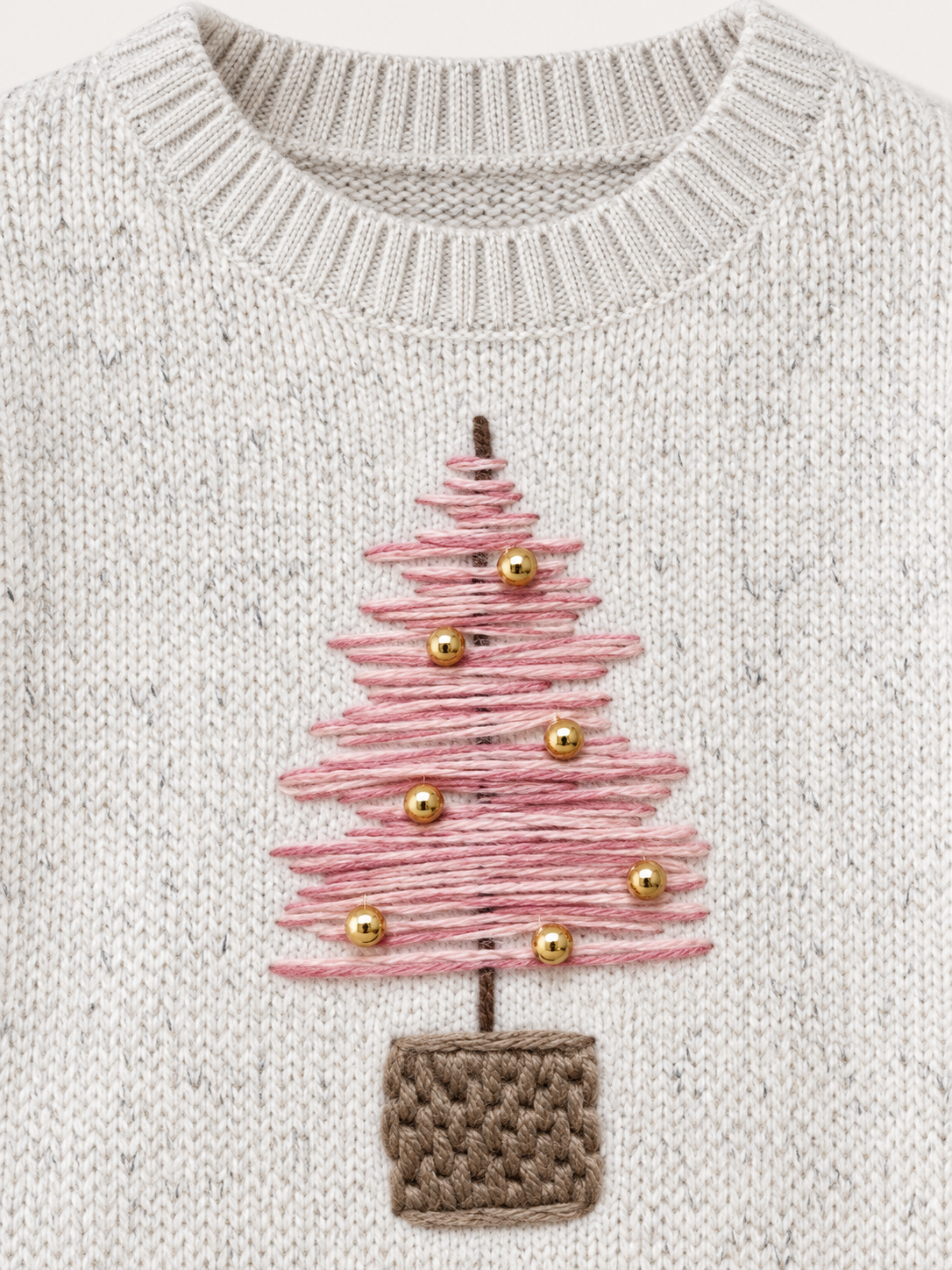 Printed Festive Crewneck Sweater