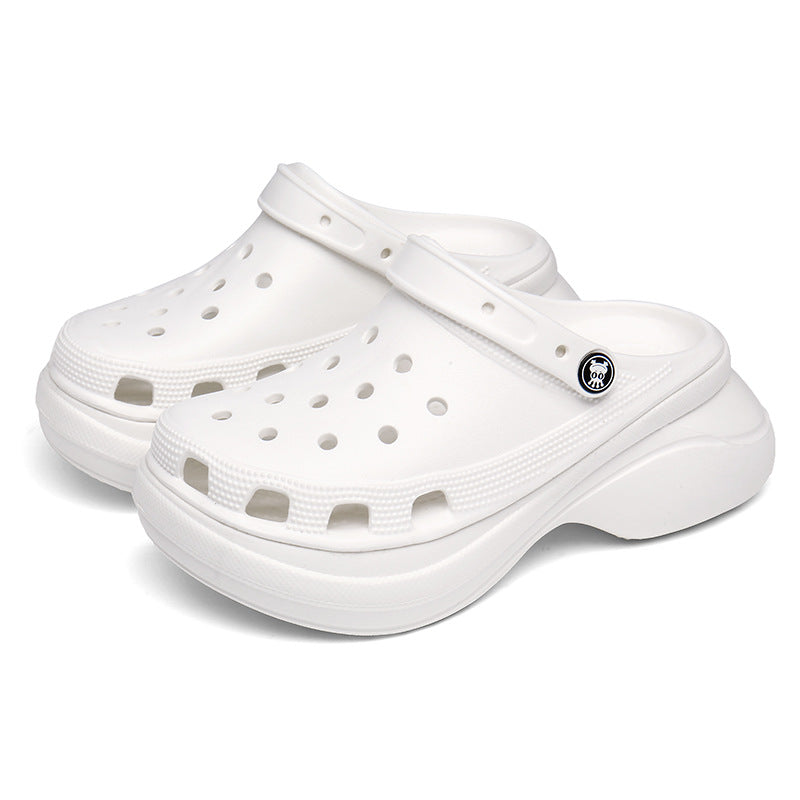 🍬 Mint Green Platform Hole Shoes – Candy-Colored Comfort with a Boost!