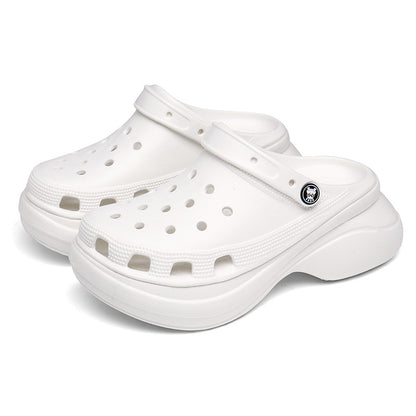 🍬 Mint Green Platform Hole Shoes – Candy-Colored Comfort with a Boost!