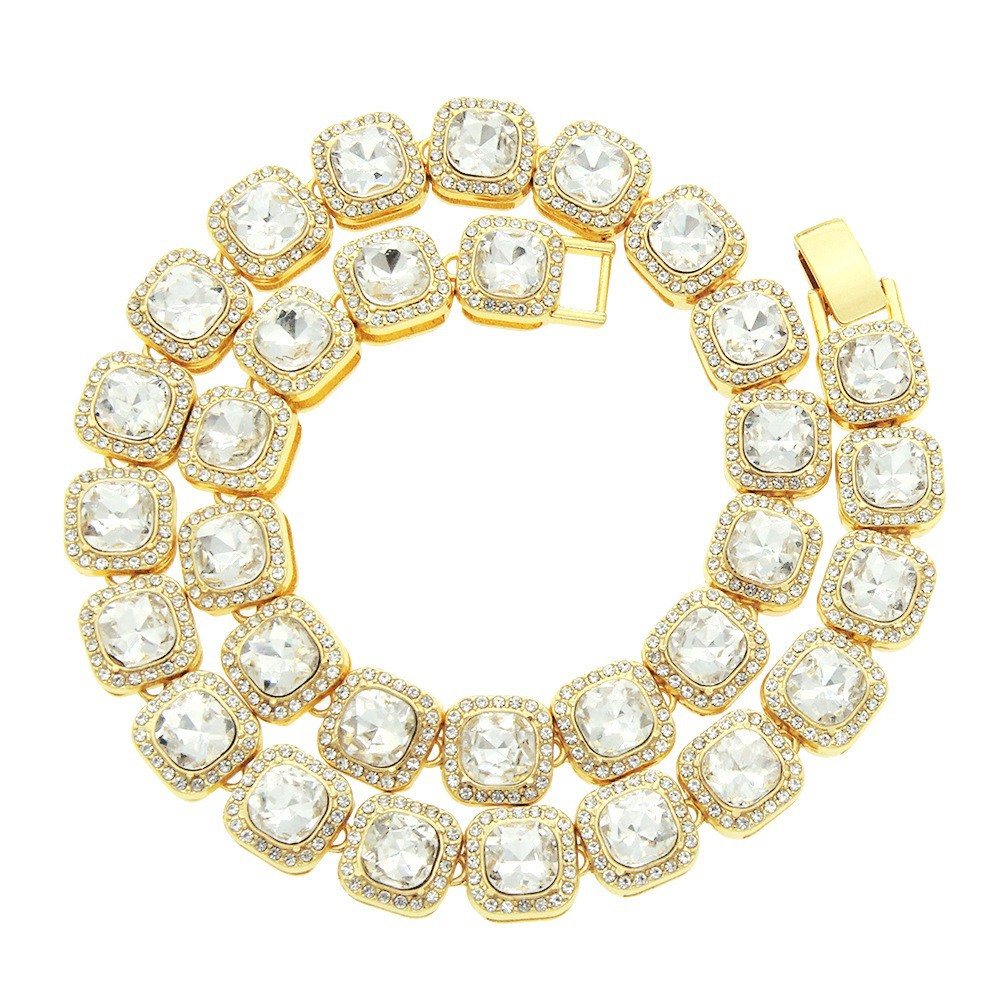 13mm Full-Diamond Iced-Out Hip-Hop Chain For Men In Europe And The US