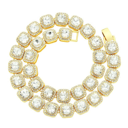 13mm Full-Diamond Iced-Out Hip-Hop Chain For Men In Europe And The US
