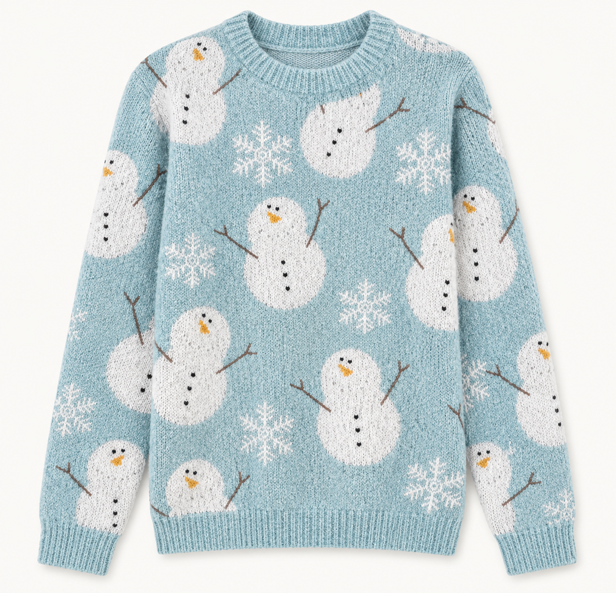 Printed Festive Crewneck Sweater